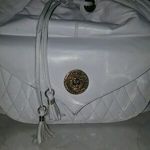 White Drawstring Purse